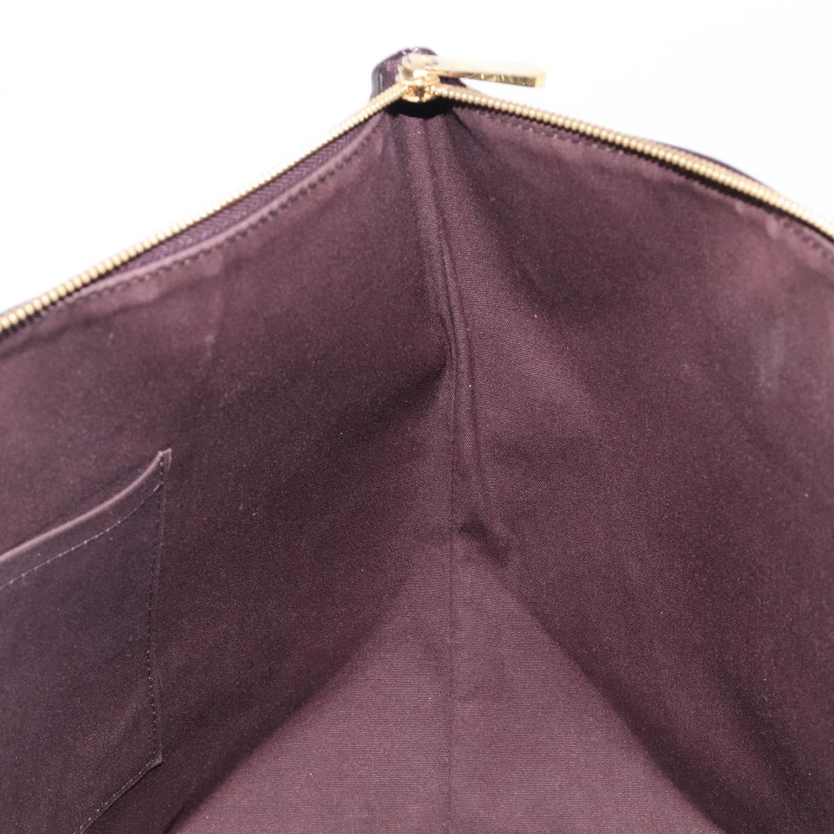 LOUIS VUITTON Monogram Vernis Bellevue GM Bag Amarante M93589 LV Auth bs37206