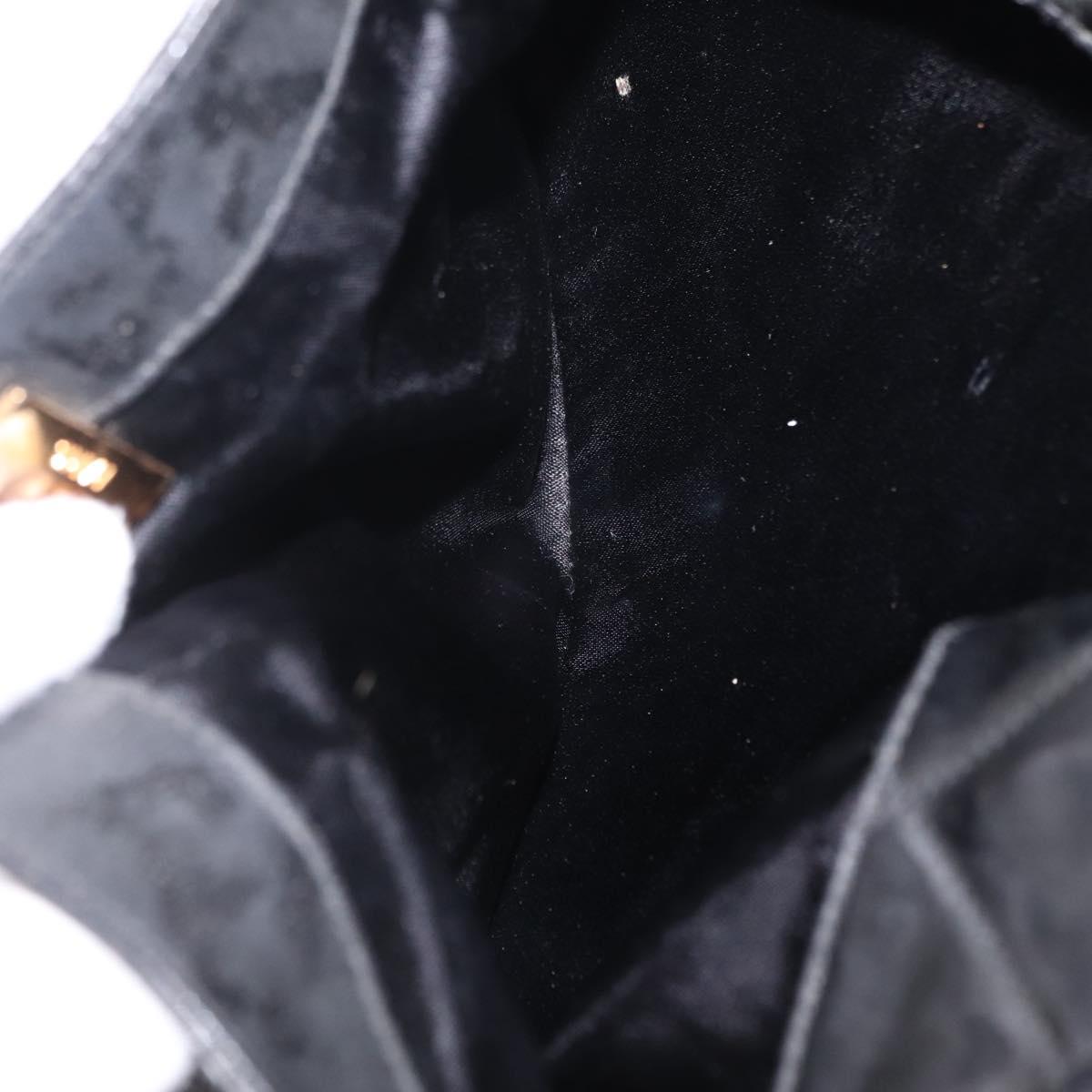 CHANEL Matelasse Chain Shoulder Bag Patent leather Black Gold CC Auth bs37212