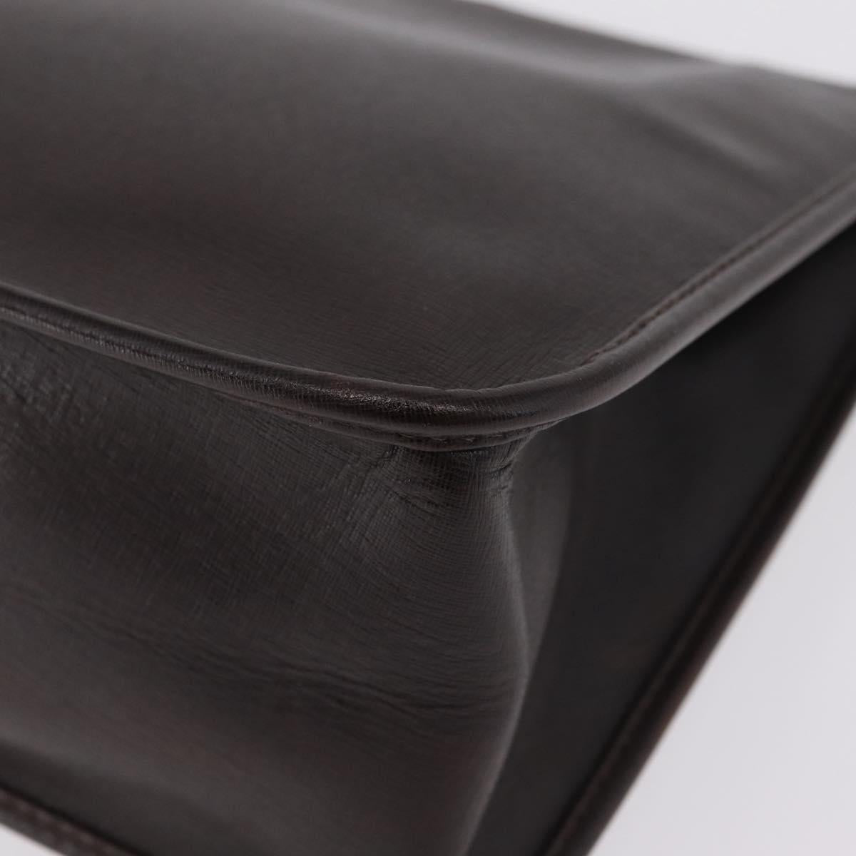 Gianni Versace Clutch Bag Leather Brown Auth bs37217