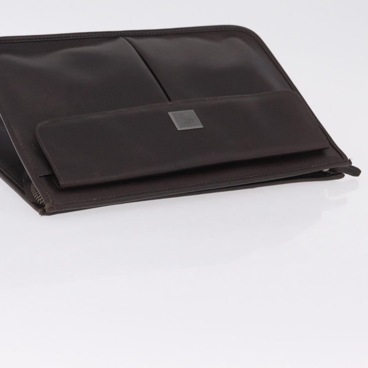 Gianni Versace Clutch Bag Leather Brown Auth bs37217