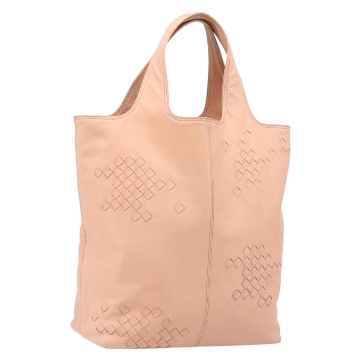 BOTTEGA VENETA INTRECCIATO Hand Bag Leather Pink 131673 Auth bs37220