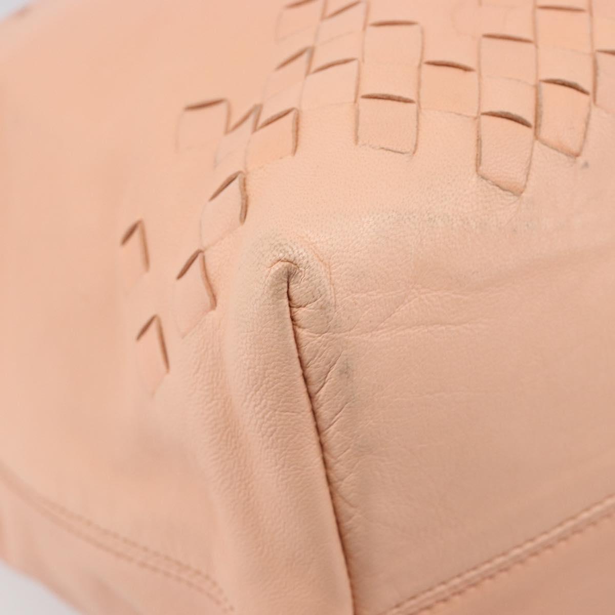 BOTTEGA VENETA INTRECCIATO Hand Bag Leather Pink 131673 Auth bs37220