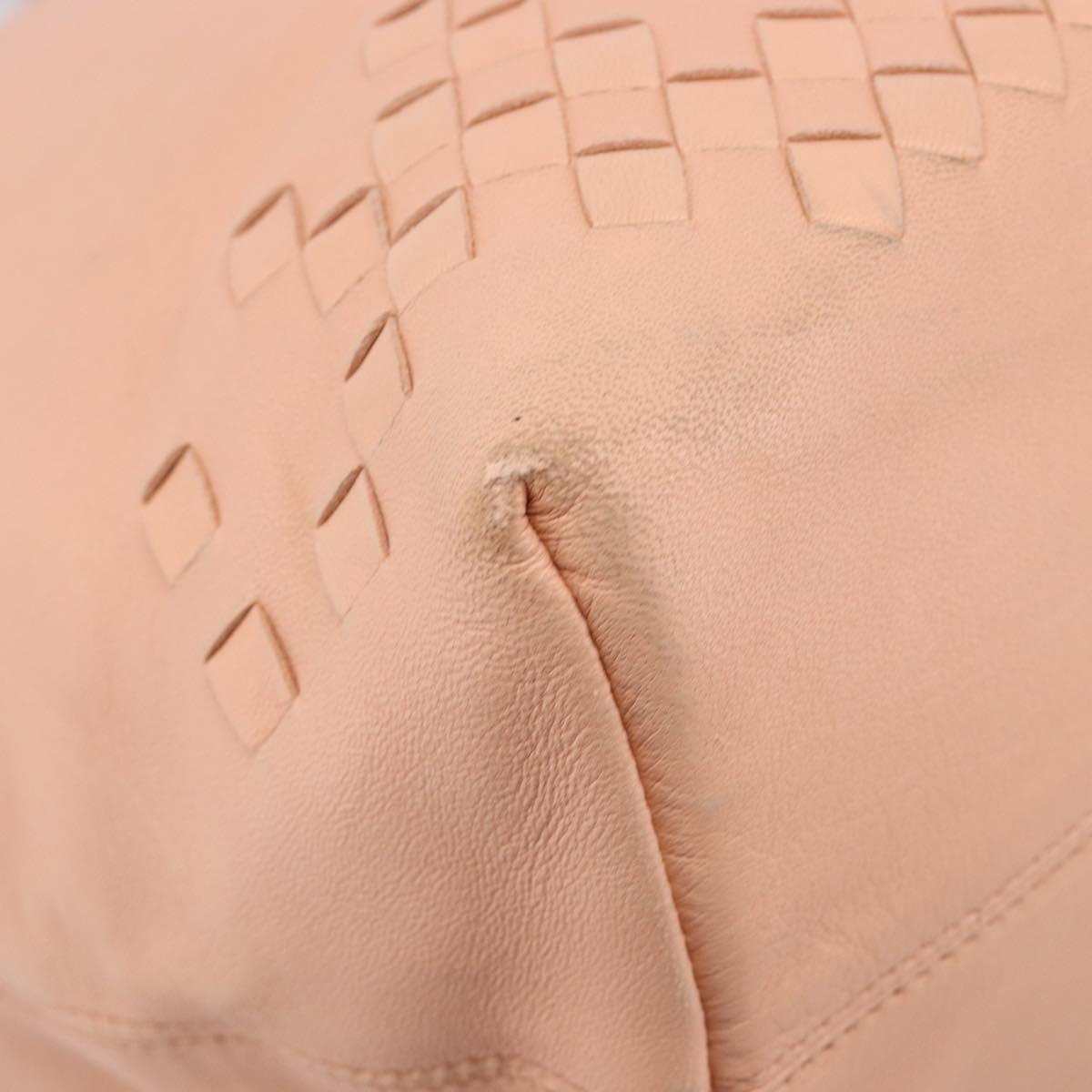 BOTTEGA VENETA INTRECCIATO Hand Bag Leather Pink 131673 Auth bs37220