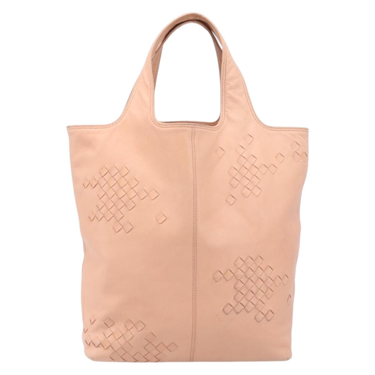 BOTTEGA VENETA INTRECCIATO Hand Bag Leather Pink 131673 Auth bs37220