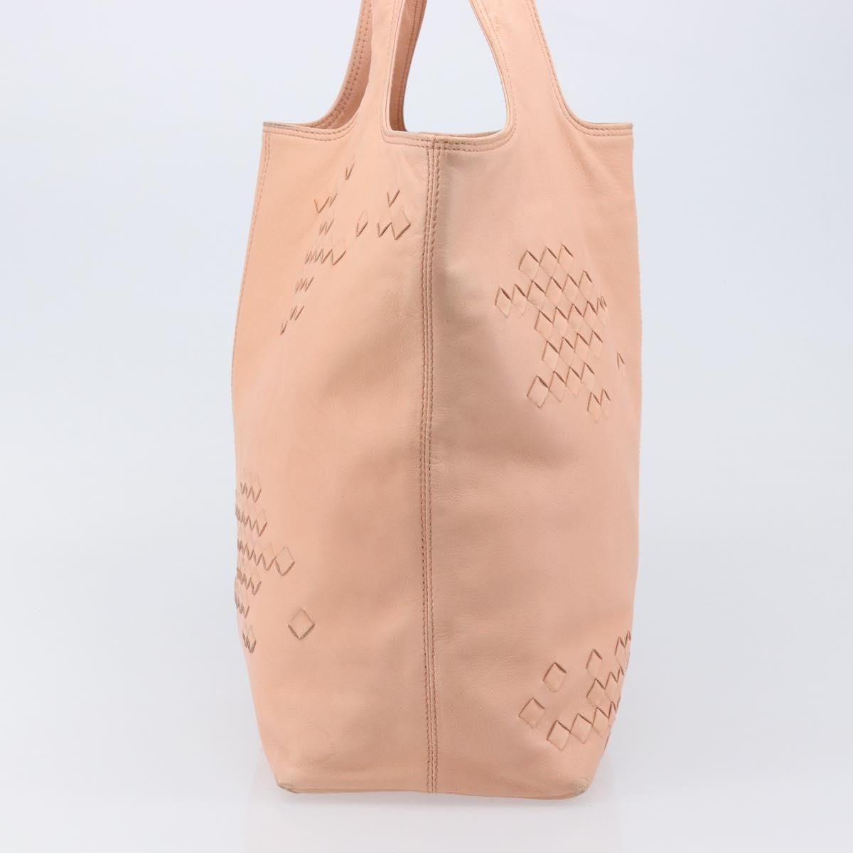 BOTTEGA VENETA INTRECCIATO Hand Bag Leather Pink 131673 Auth bs37220