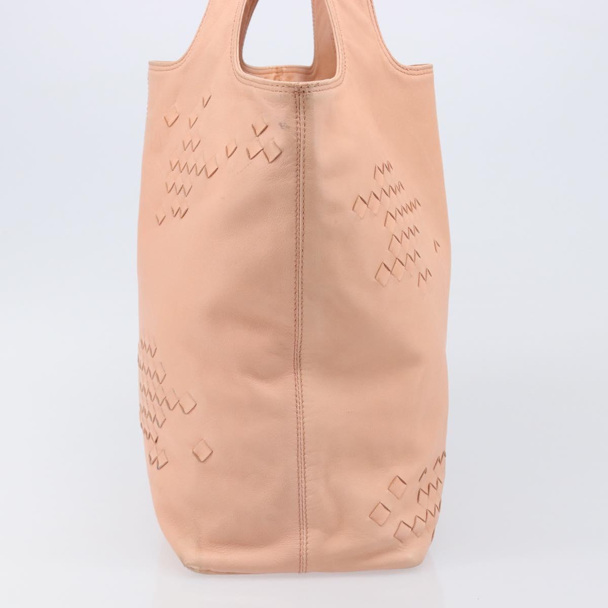 BOTTEGA VENETA INTRECCIATO Hand Bag Leather Pink 131673 Auth bs37220