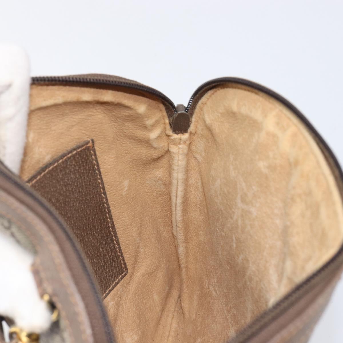GUCCI GG Supreme Web Sherry Line Bag PVC Beige Gold 904 02 047 Auth bs37222