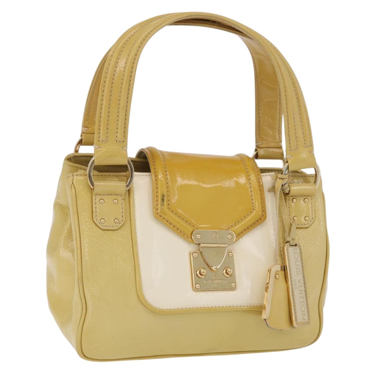 LOUIS VUITTON Cruise line Sac Bicolor Hand Bag Enamel Yellow M92547 Auth bs37225