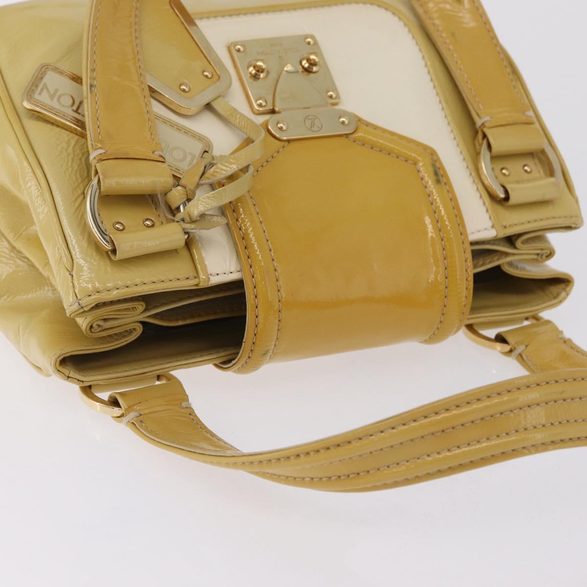 LOUIS VUITTON Cruise line Sac Bicolor Hand Bag Enamel Yellow M92547 Auth bs37225