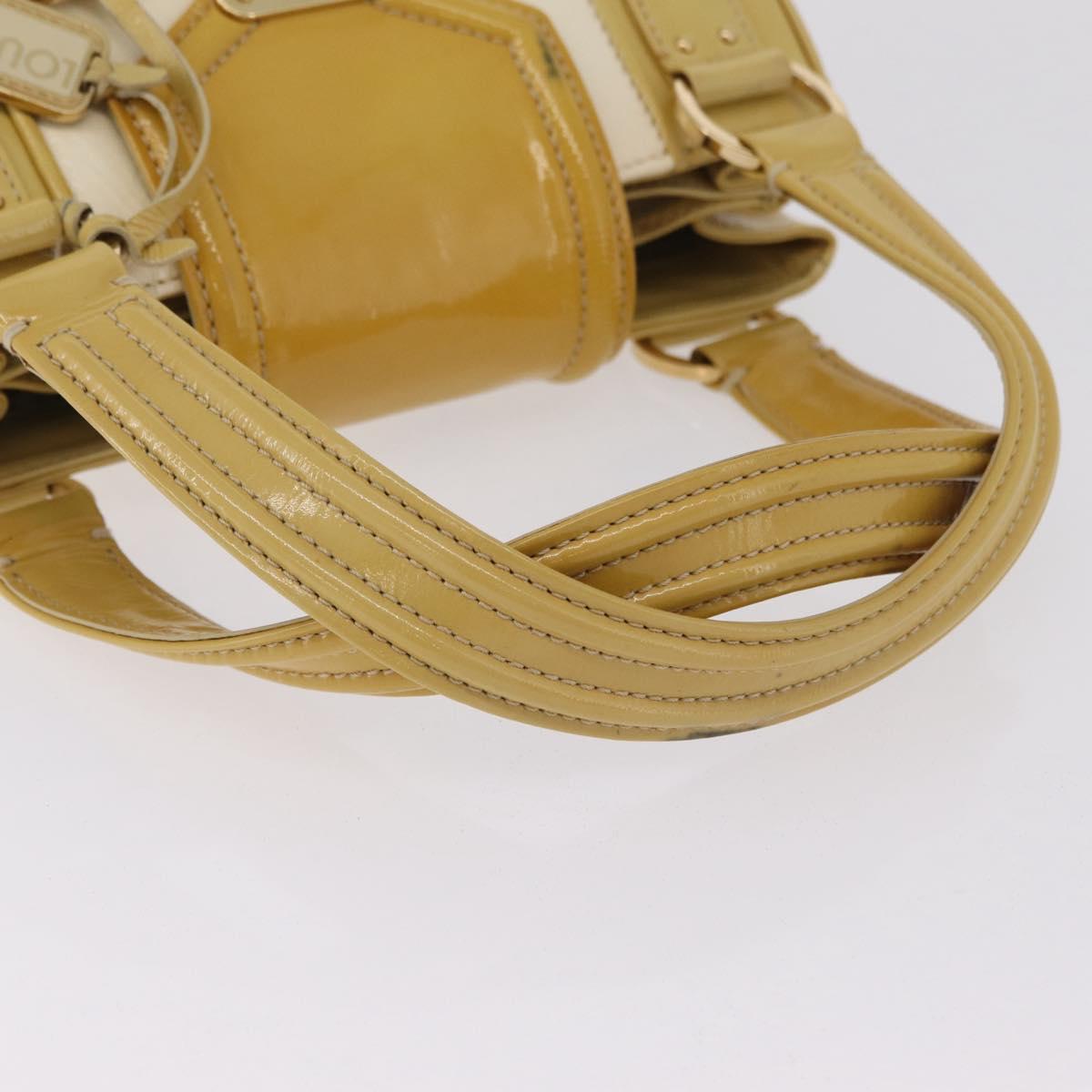 LOUIS VUITTON Cruise line Sac Bicolor Hand Bag Enamel Yellow M92547 Auth bs37225