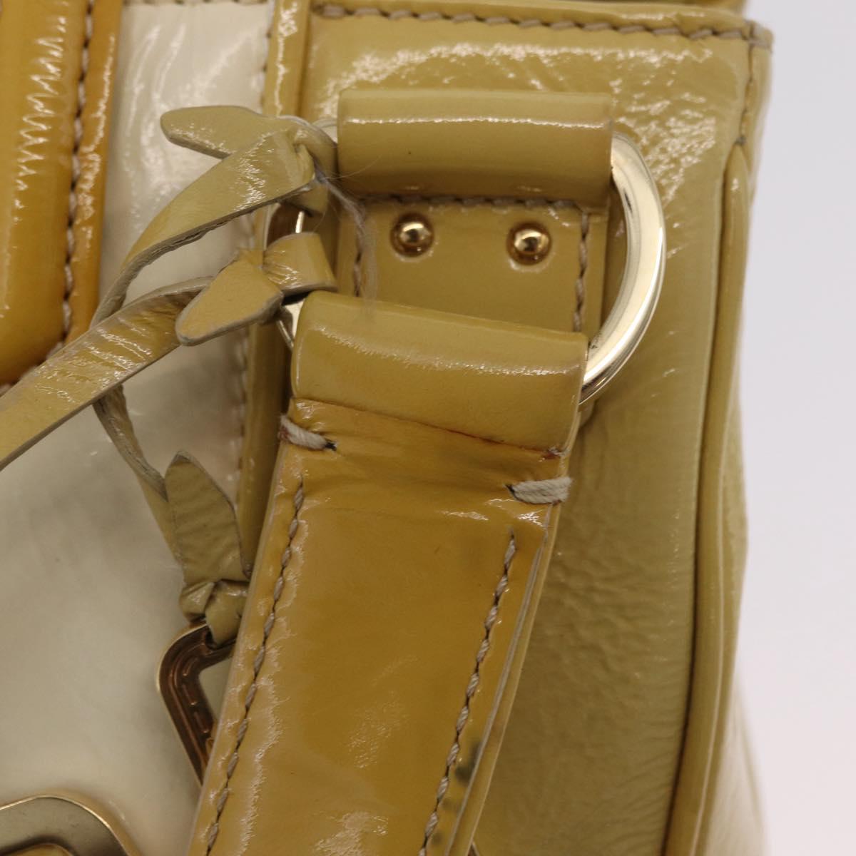 LOUIS VUITTON Cruise line Sac Bicolor Hand Bag Enamel Yellow M92547 Auth bs37225