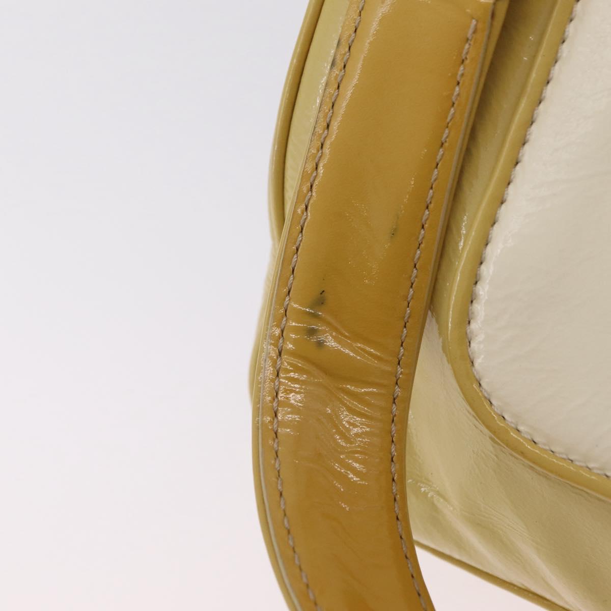 LOUIS VUITTON Cruise line Sac Bicolor Hand Bag Enamel Yellow M92547 Auth bs37225