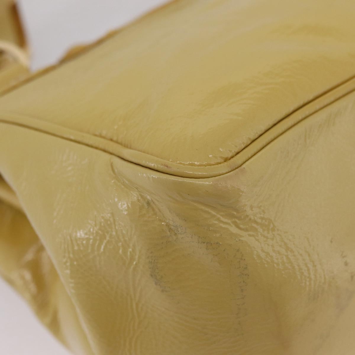 LOUIS VUITTON Cruise line Sac Bicolor Hand Bag Enamel Yellow M92547 Auth bs37225