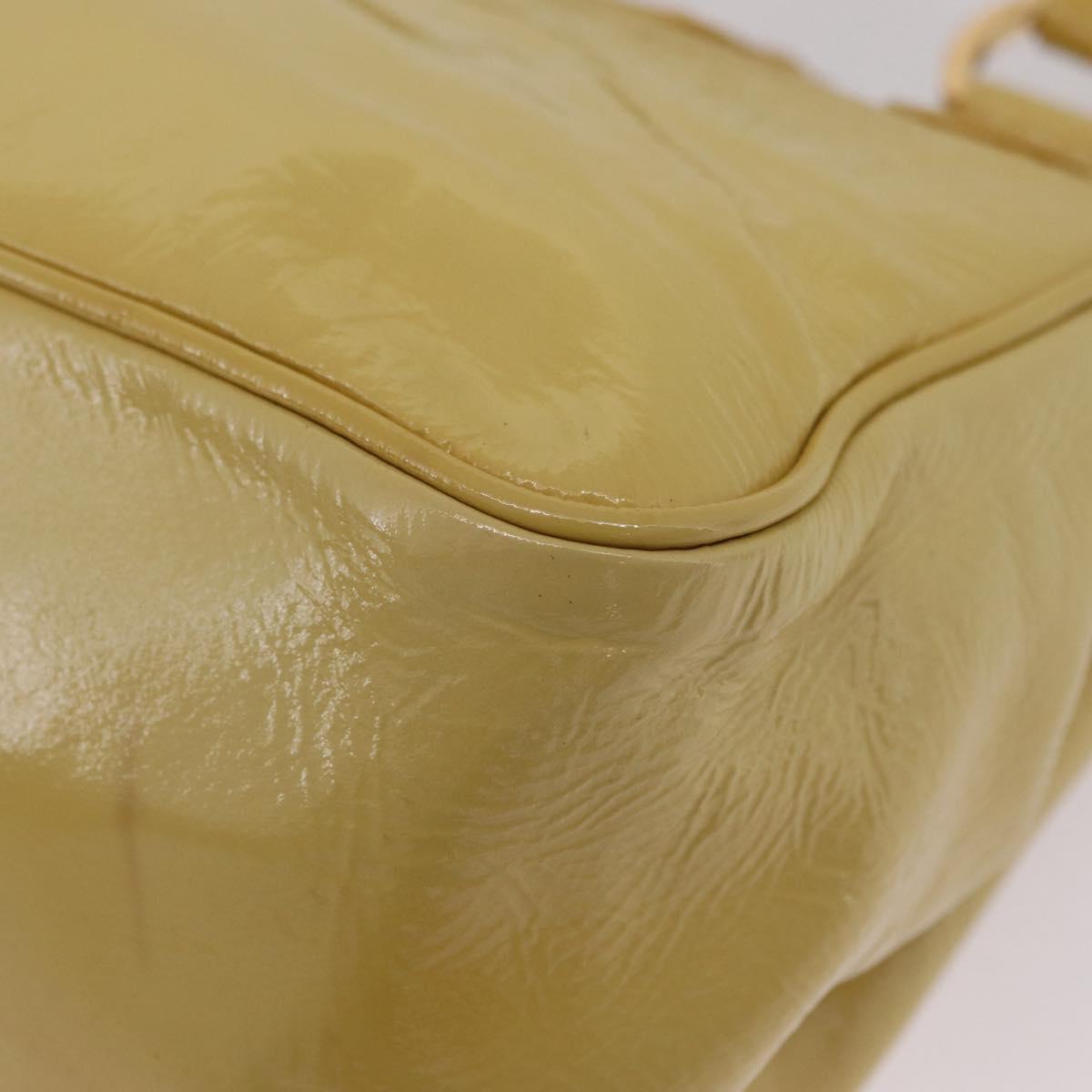 LOUIS VUITTON Cruise line Sac Bicolor Hand Bag Enamel Yellow M92547 Auth bs37225
