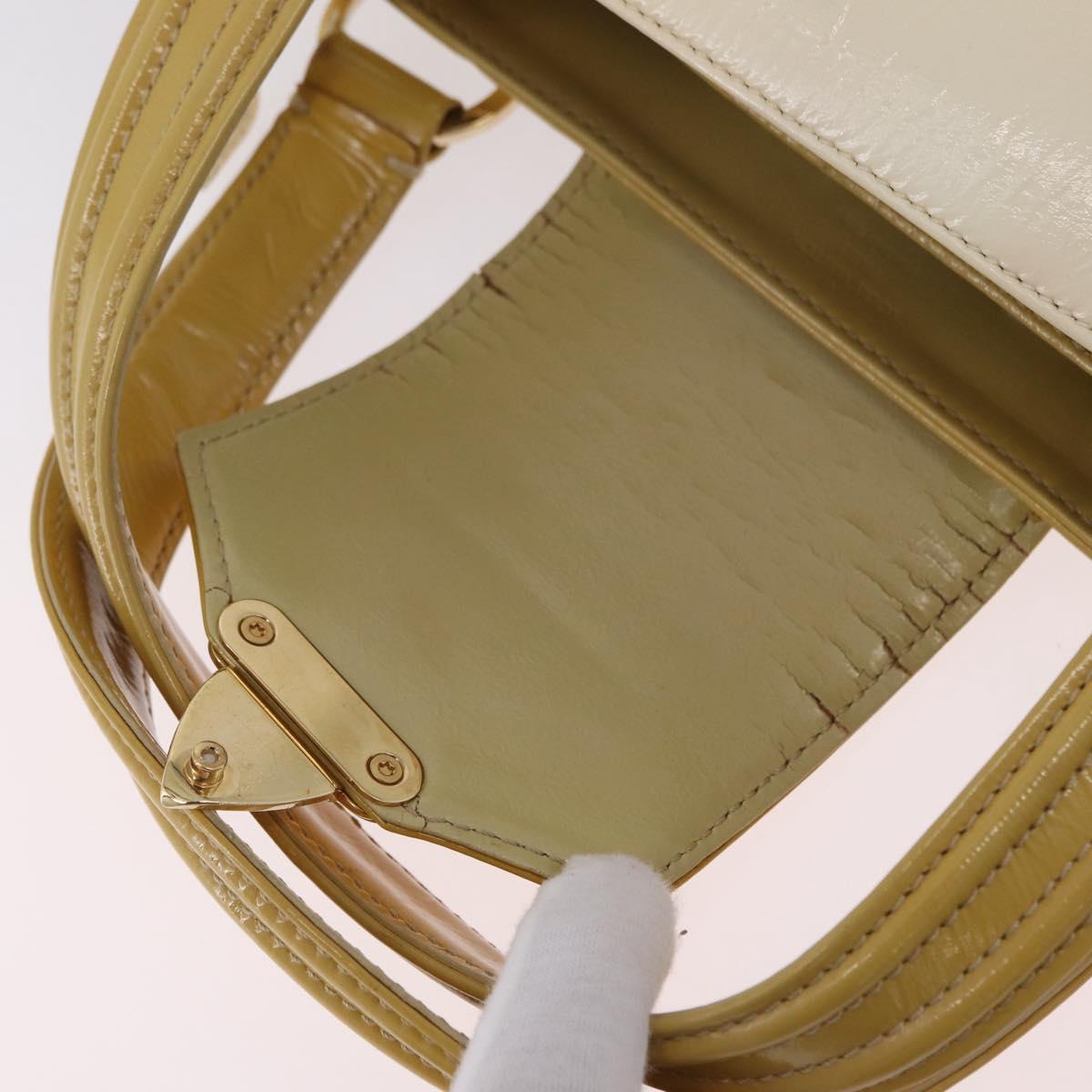LOUIS VUITTON Cruise line Sac Bicolor Hand Bag Enamel Yellow M92547 Auth bs37225