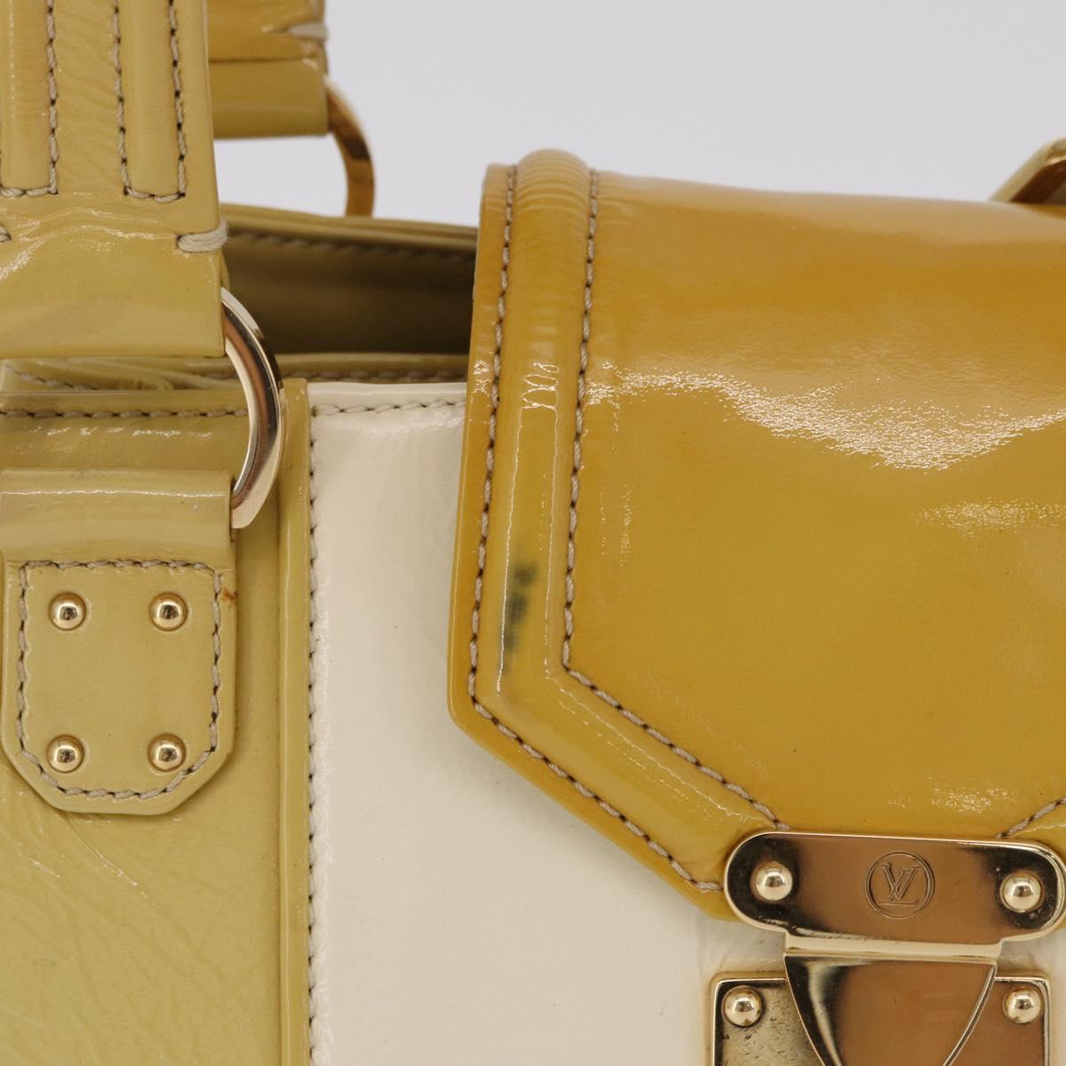 LOUIS VUITTON Cruise line Sac Bicolor Hand Bag Enamel Yellow M92547 Auth bs37225