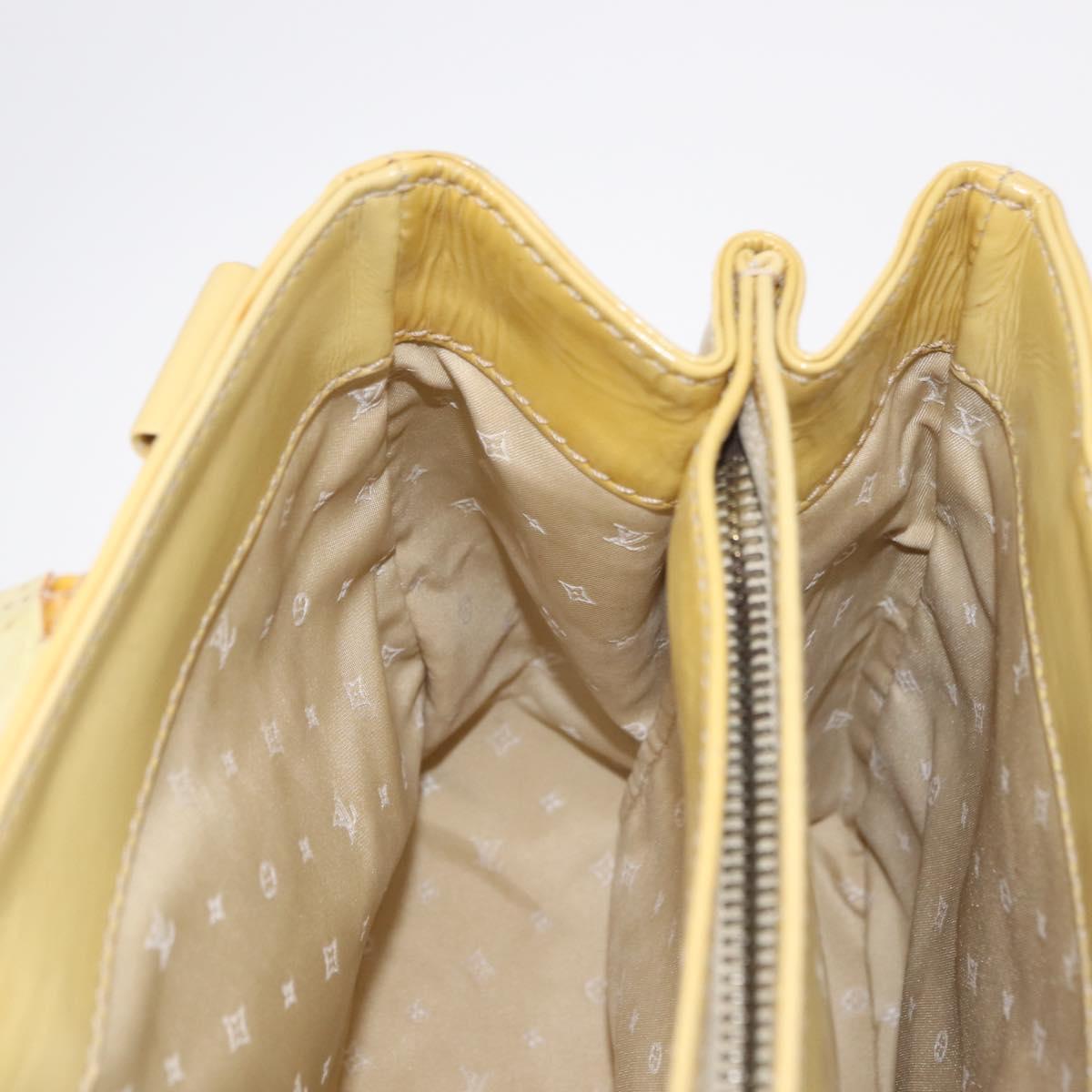 LOUIS VUITTON Cruise line Sac Bicolor Hand Bag Enamel Yellow M92547 Auth bs37225