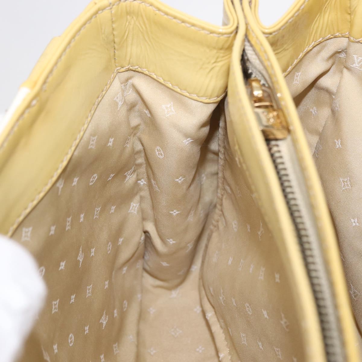 LOUIS VUITTON Cruise line Sac Bicolor Hand Bag Enamel Yellow M92547 Auth bs37225