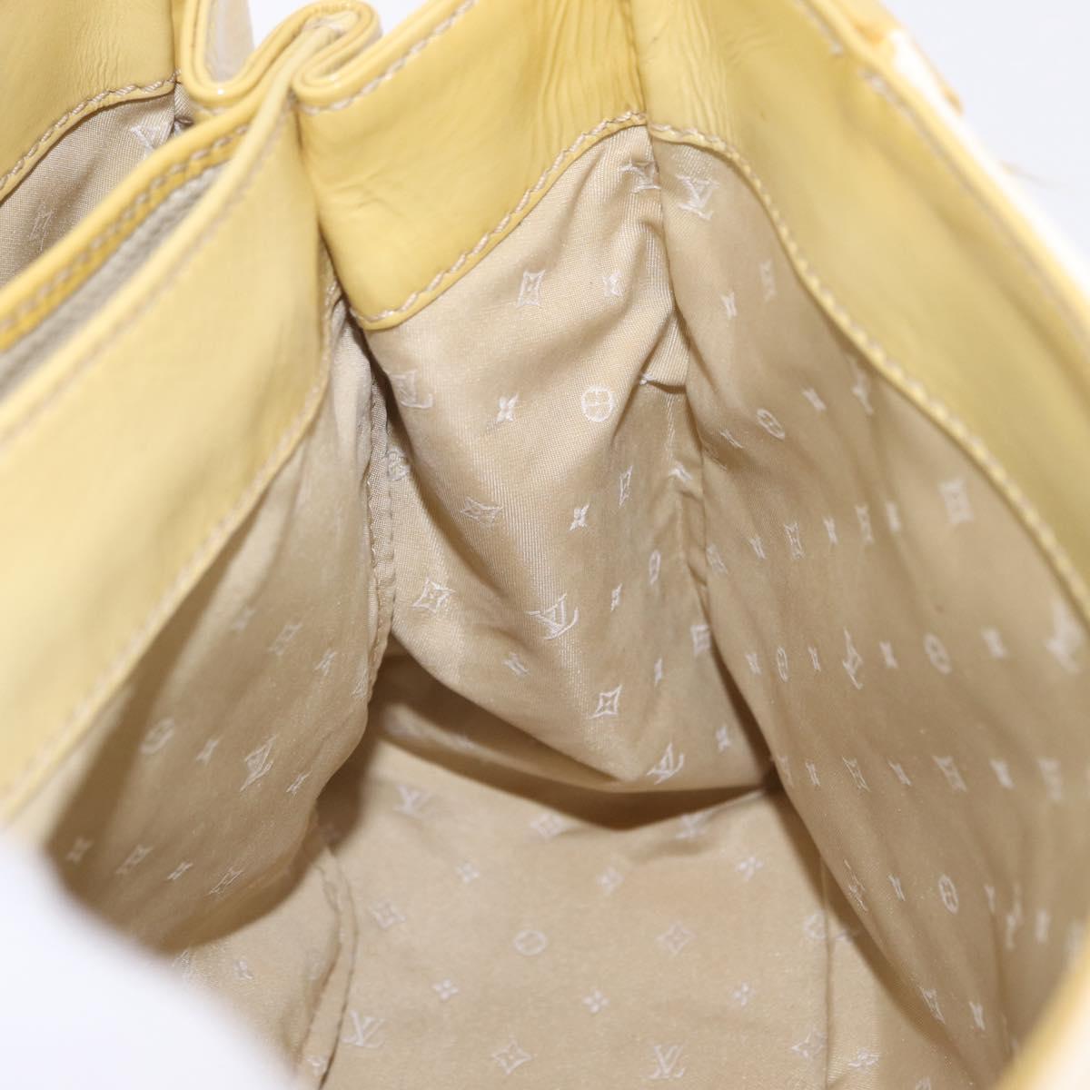 LOUIS VUITTON Cruise line Sac Bicolor Hand Bag Enamel Yellow M92547 Auth bs37225
