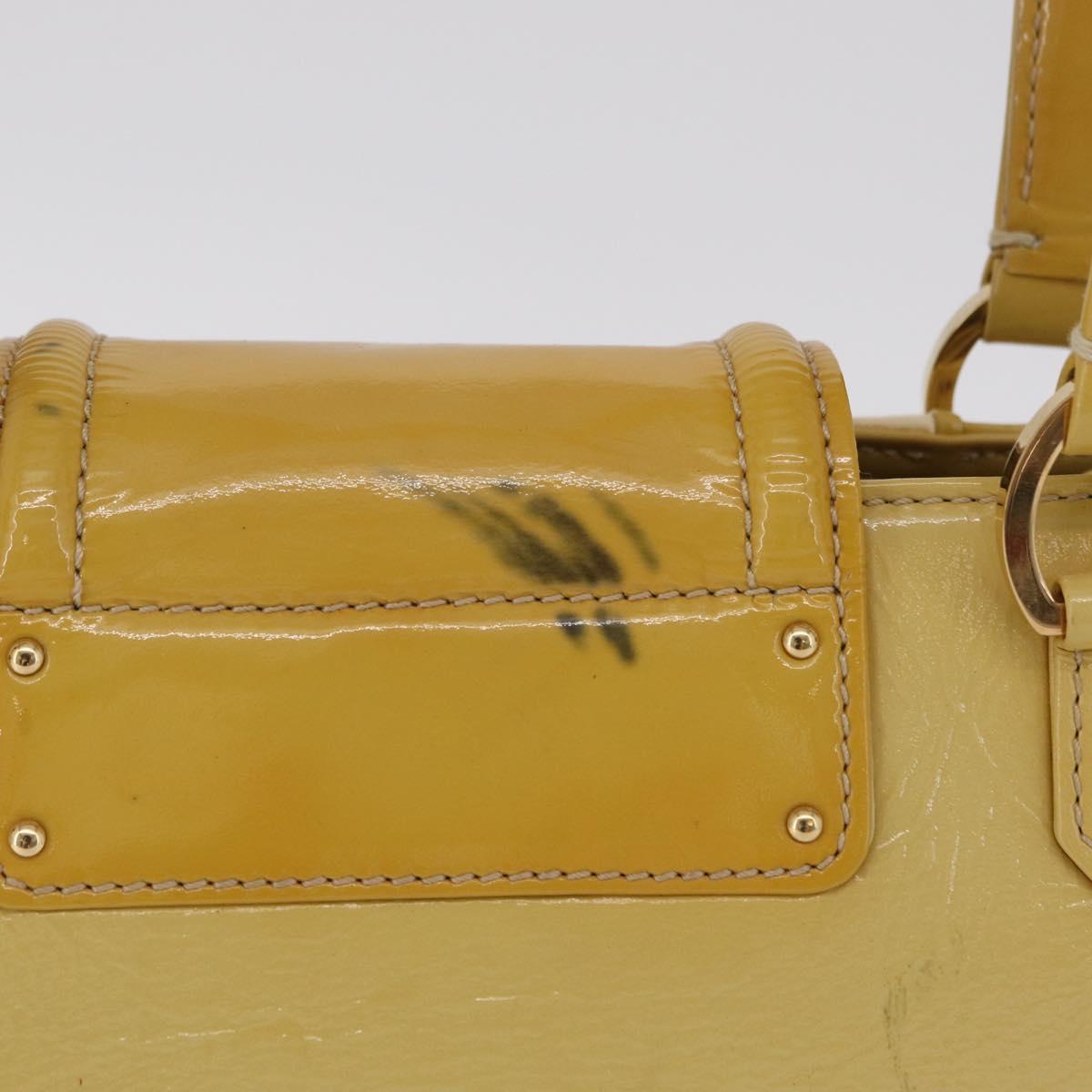 LOUIS VUITTON Cruise line Sac Bicolor Hand Bag Enamel Yellow M92547 Auth bs37225