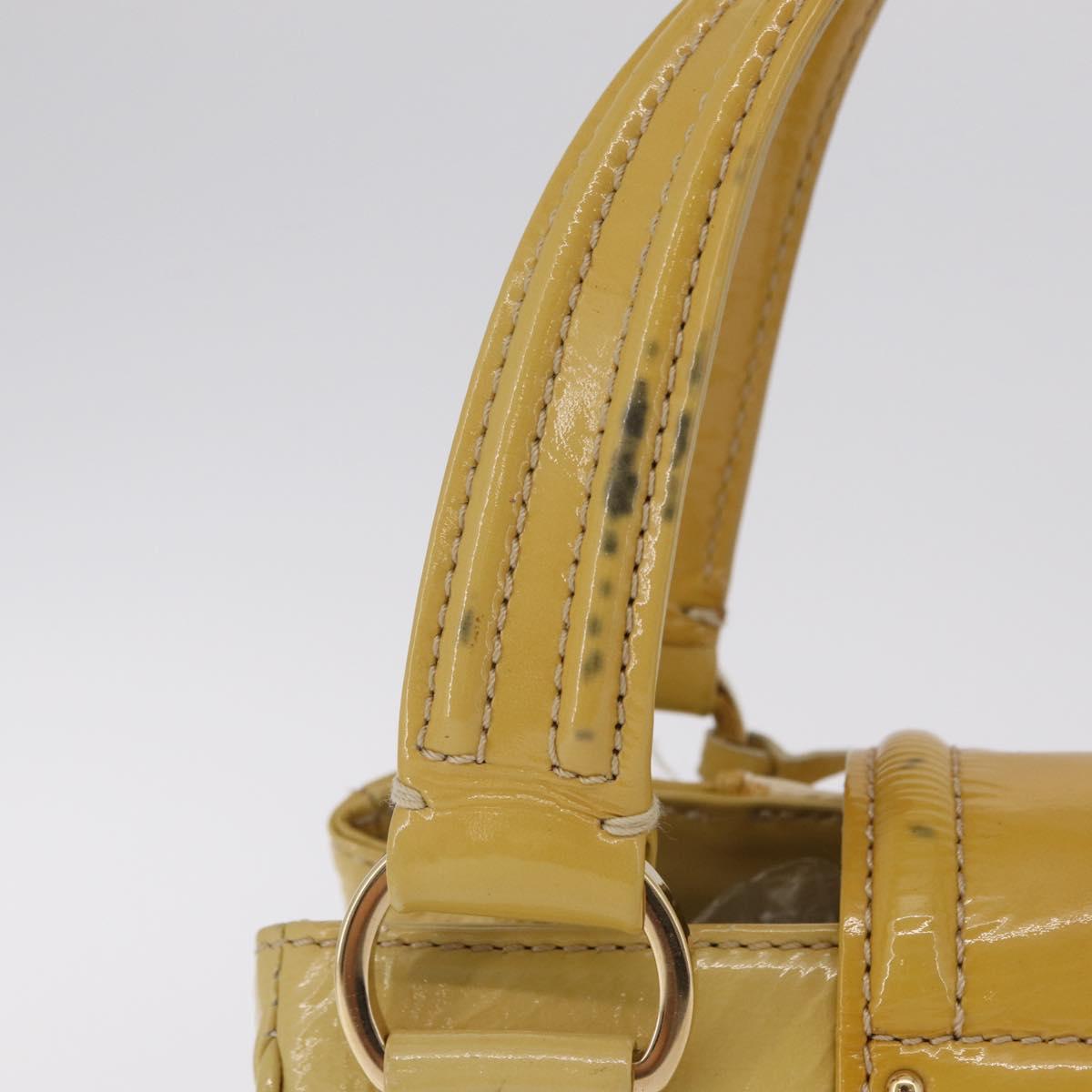 LOUIS VUITTON Cruise line Sac Bicolor Hand Bag Enamel Yellow M92547 Auth bs37225