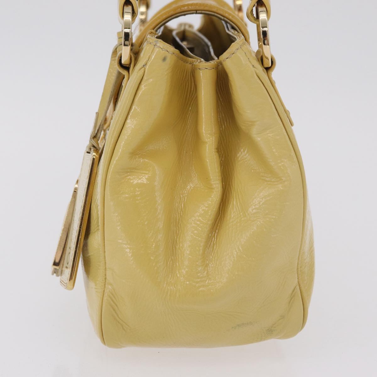 LOUIS VUITTON Cruise line Sac Bicolor Hand Bag Enamel Yellow M92547 Auth bs37225