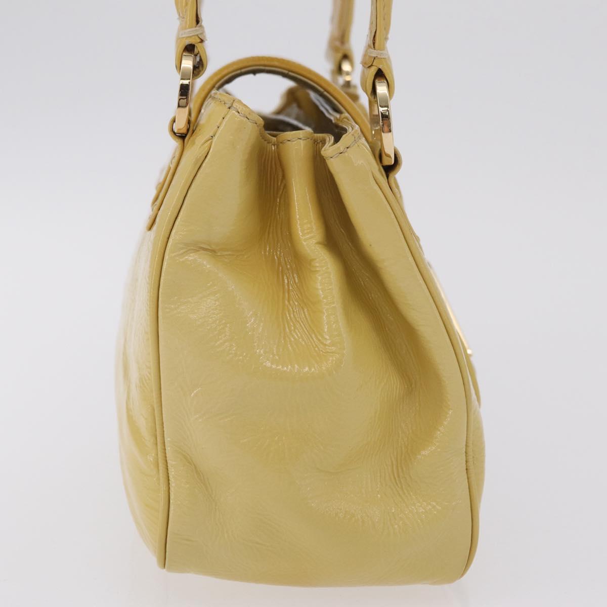 LOUIS VUITTON Cruise line Sac Bicolor Hand Bag Enamel Yellow M92547 Auth bs37225