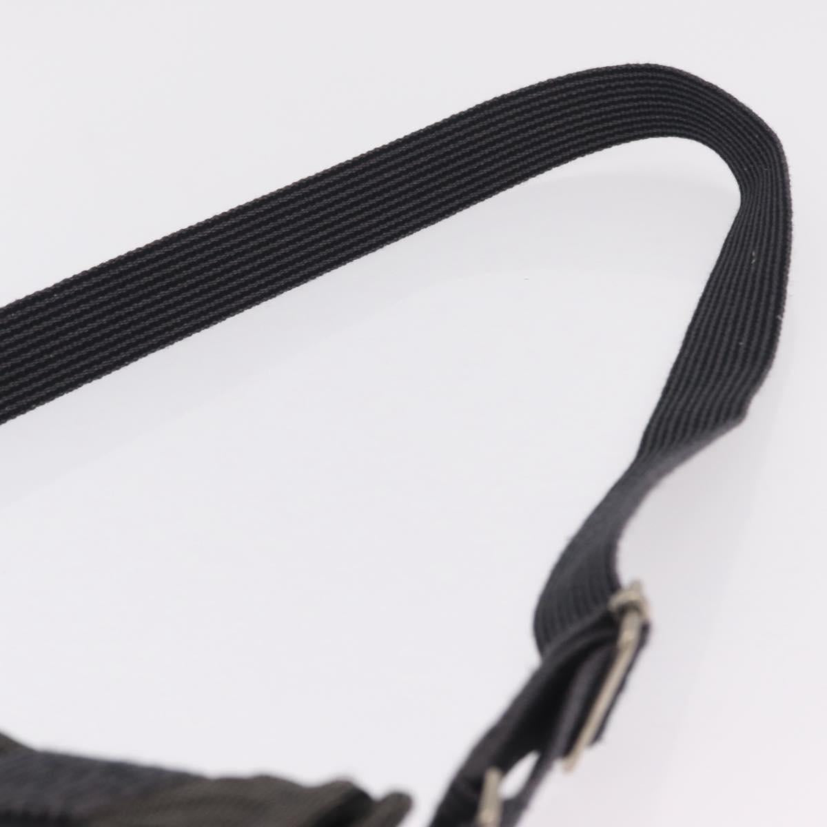 HERMES Her Line Bassus PM Shoulder Bag Canvas Gray Auth bs37227