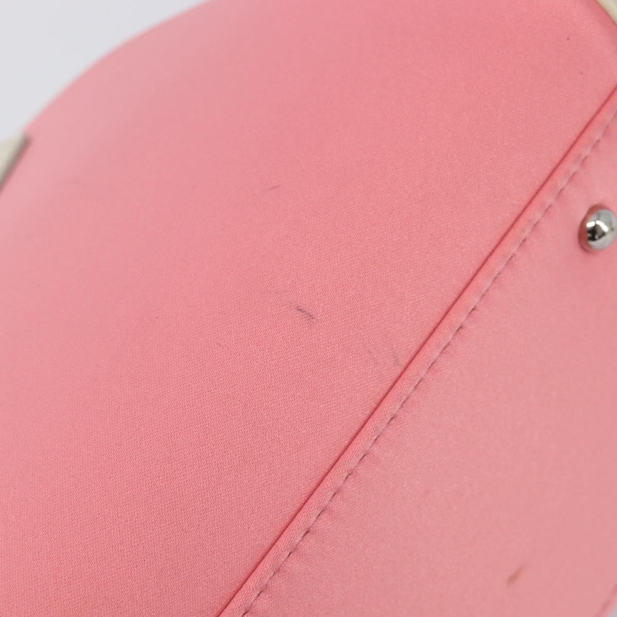 BURBERRY Hand Bag Nylon Pink Silver Auth bs37234