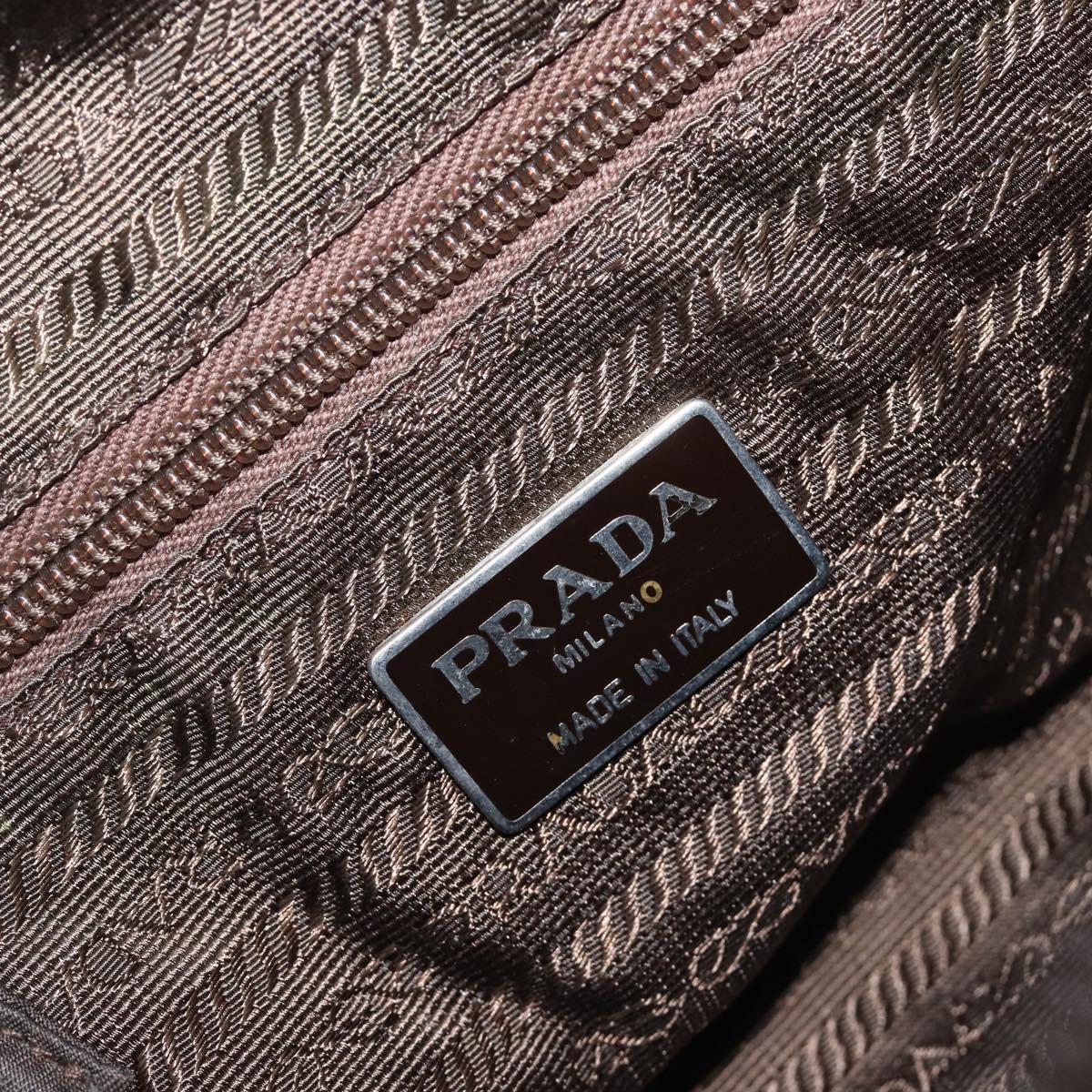 PRADA Hand Bag Nylon Khaki Auth bs37236