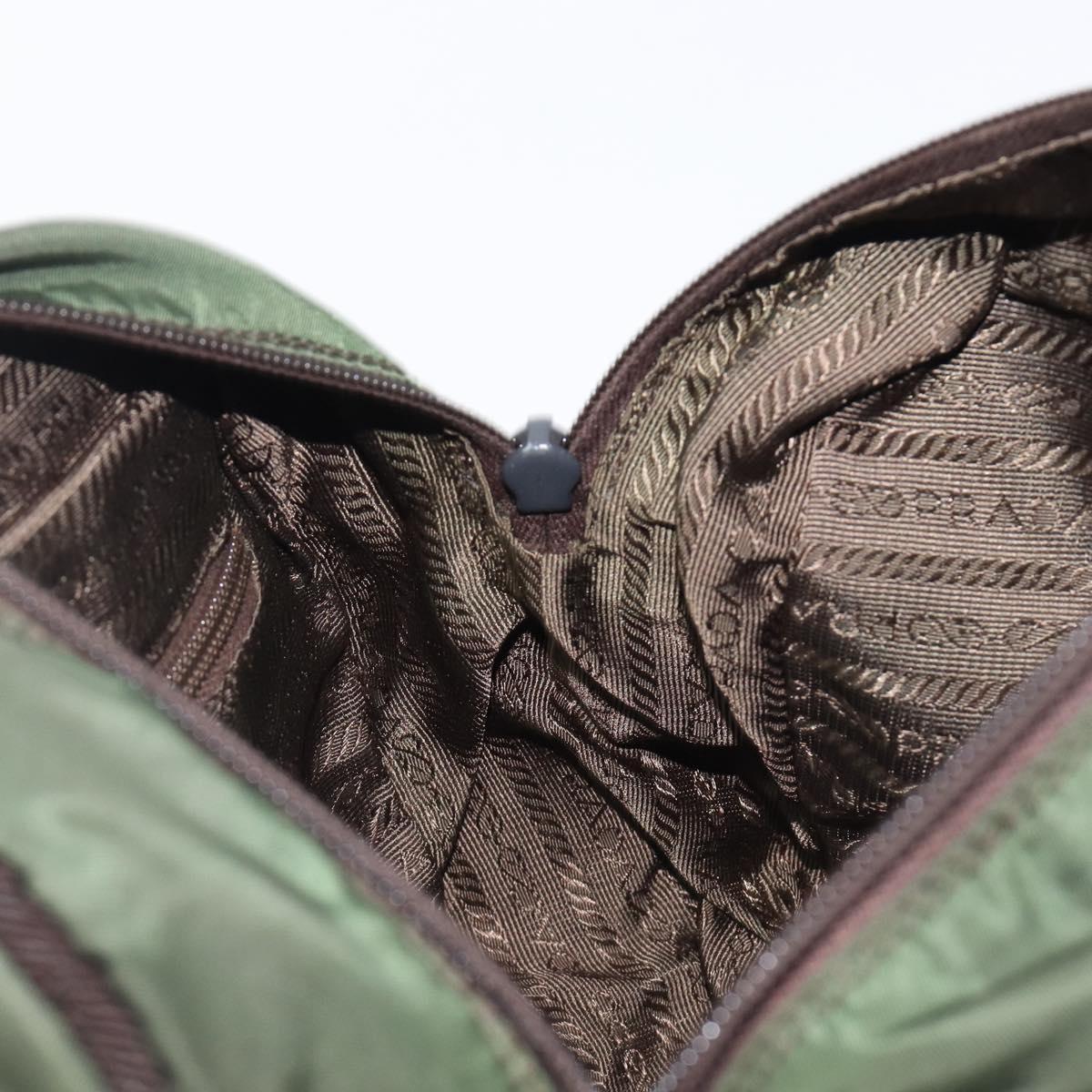 PRADA Hand Bag Nylon Khaki Auth bs37236