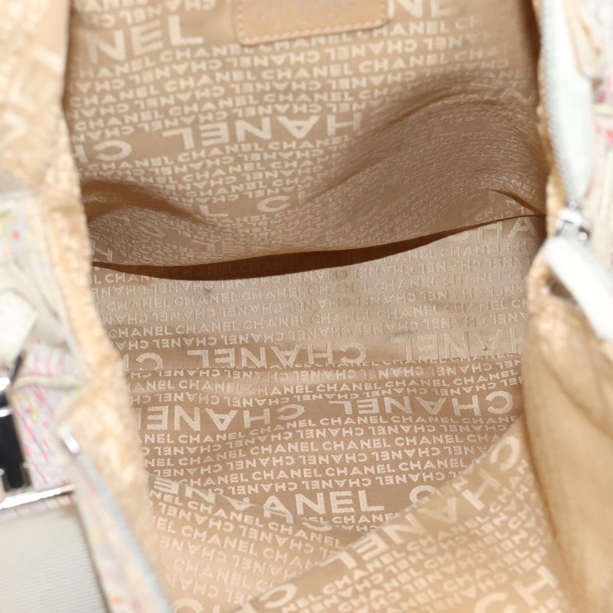 CHANEL Hand Bag Canvas 2way Pink Silver CC Auth bs37241