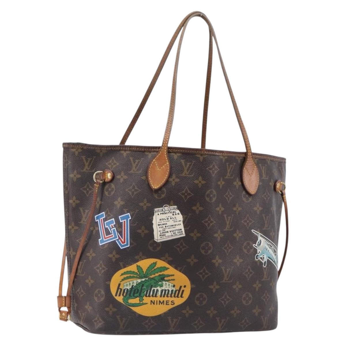LOUIS VUITTON Monogram My LV World Tour Neverfull MM Tote Bag LV Auth bs37245