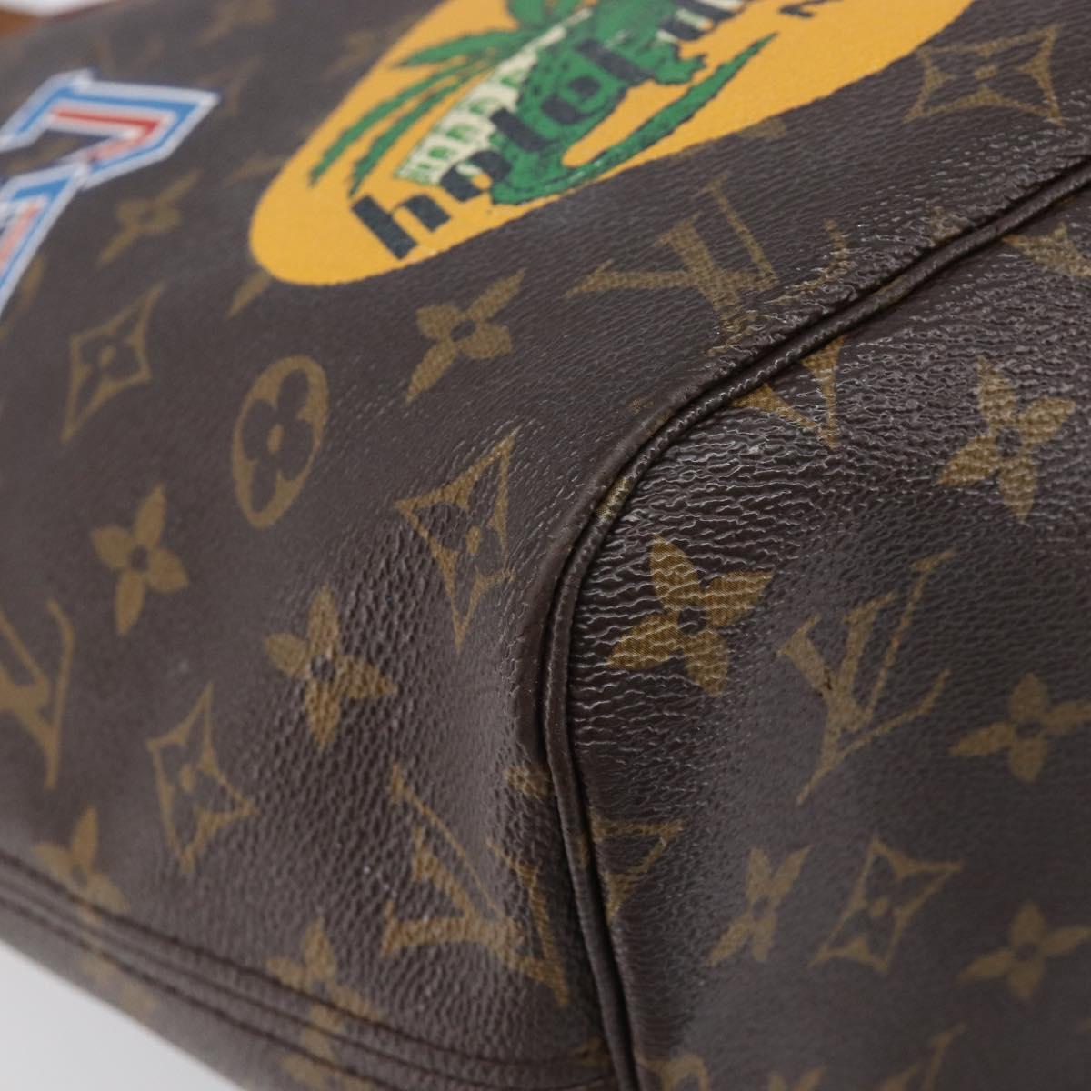 LOUIS VUITTON Monogram My LV World Tour Neverfull MM Tote Bag LV Auth bs37245