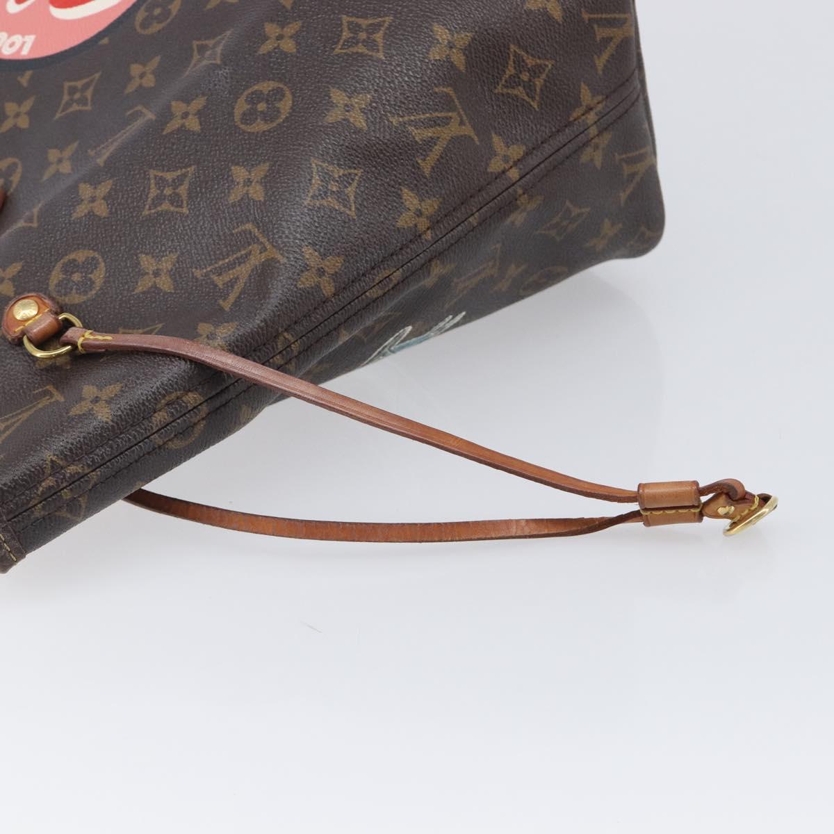 LOUIS VUITTON Monogram My LV World Tour Neverfull MM Tote Bag LV Auth bs37245