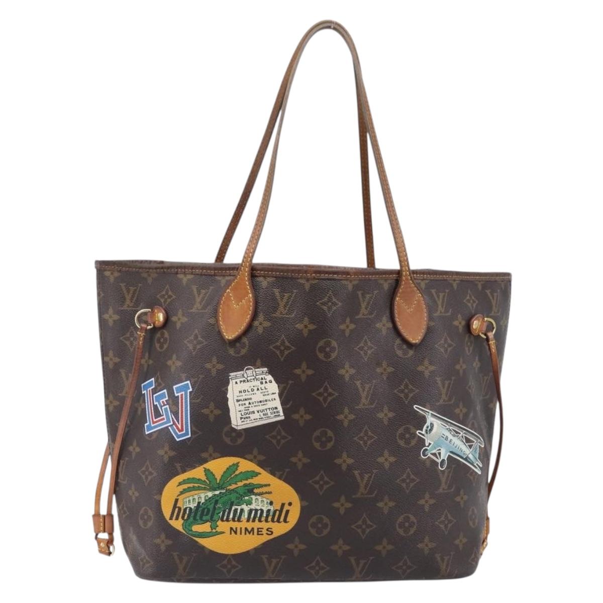 LOUIS VUITTON Monogram My LV World Tour Neverfull MM Tote Bag LV Auth bs37245