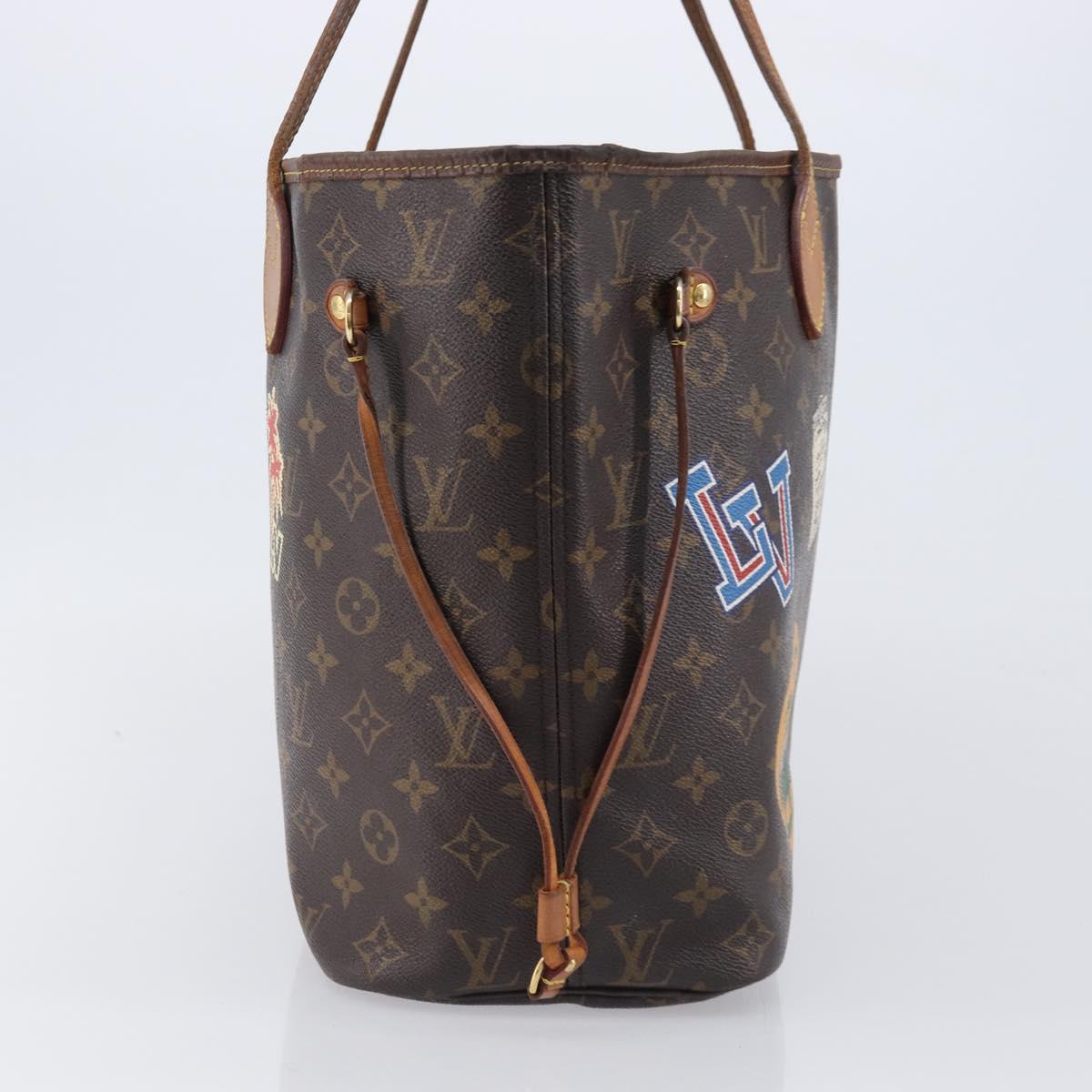 LOUIS VUITTON Monogram My LV World Tour Neverfull MM Tote Bag LV Auth bs37245