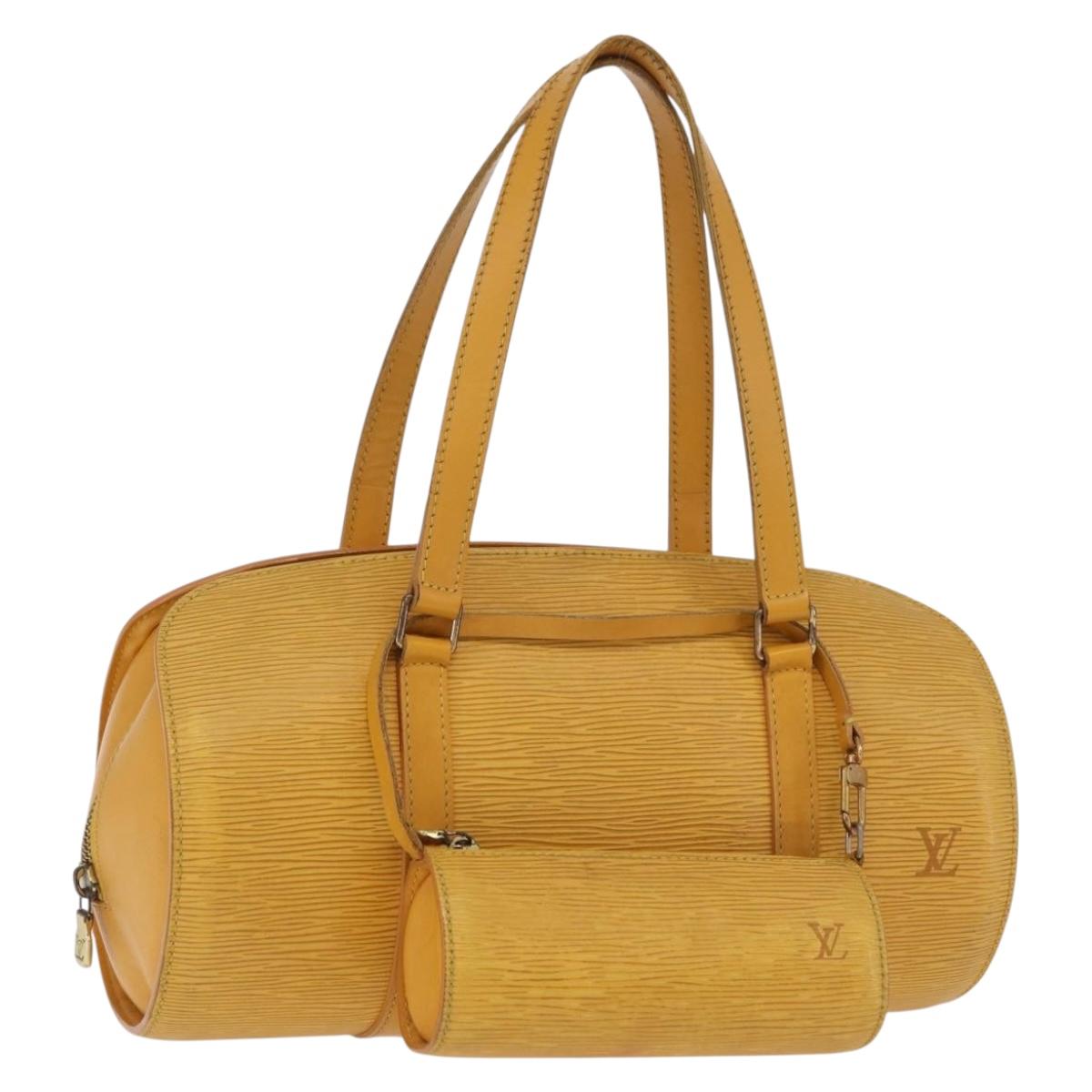 LOUIS VUITTON Epi Soufflot Hand Bag Yellow M52229 LV Auth bs37246
