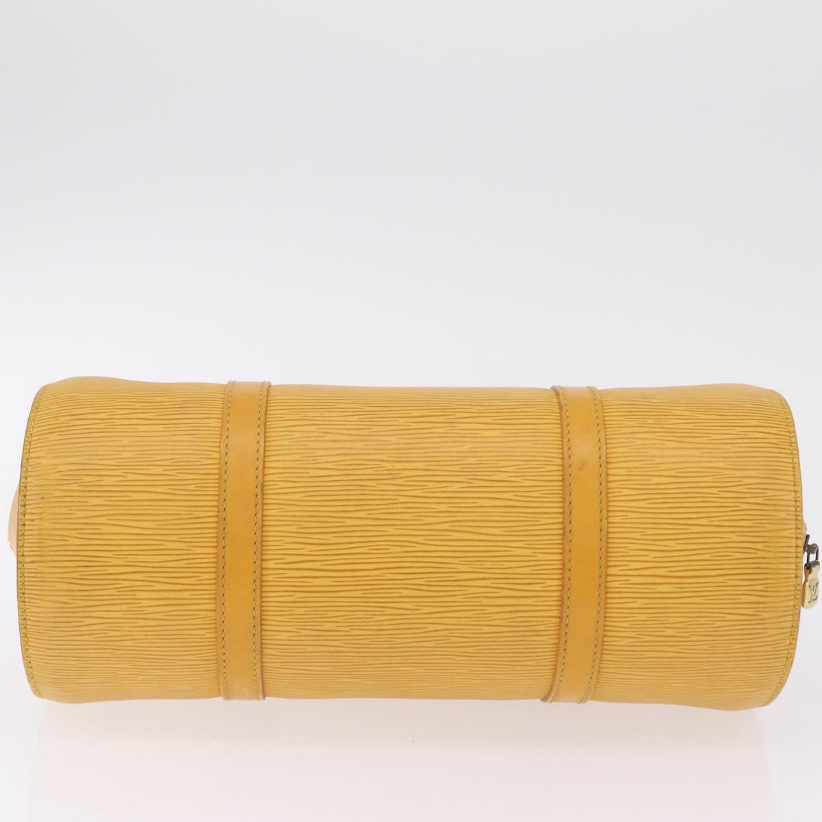 LOUIS VUITTON Epi Soufflot Hand Bag Yellow M52229 LV Auth bs37246