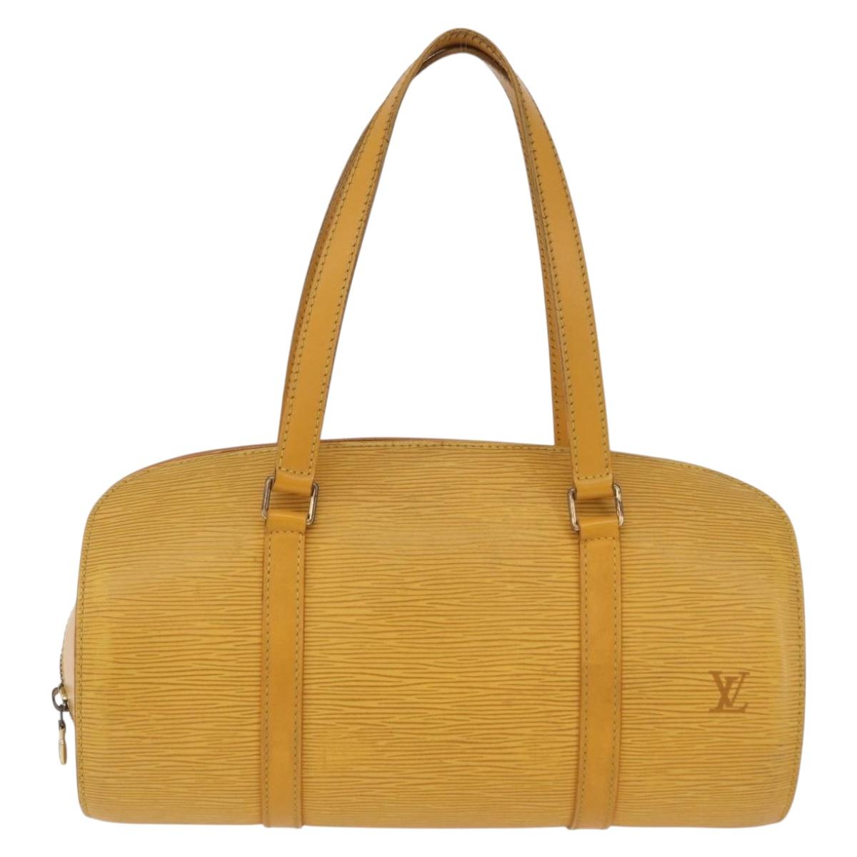 LOUIS VUITTON Epi Soufflot Hand Bag Yellow M52229 LV Auth bs37246