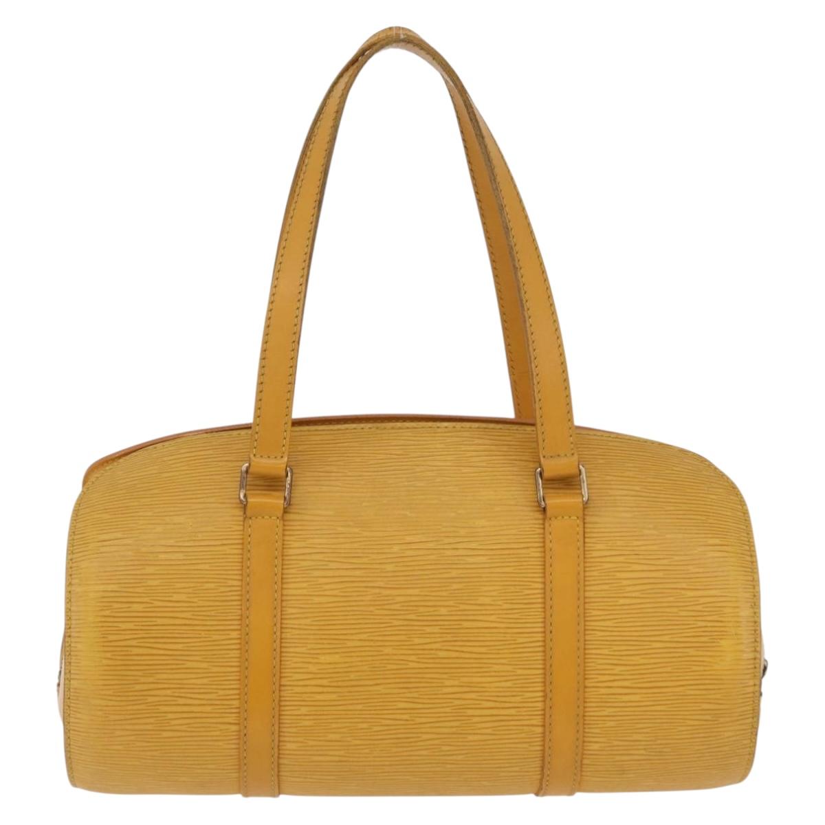 LOUIS VUITTON Epi Soufflot Hand Bag Yellow M52229 LV Auth bs37246