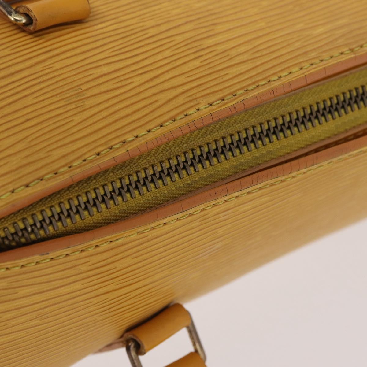 LOUIS VUITTON Epi Soufflot Hand Bag Yellow M52229 LV Auth bs37246