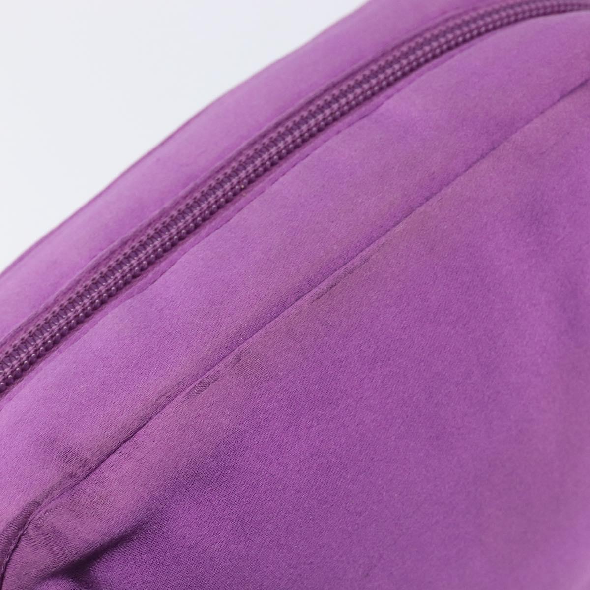 PRADA Pouch Satin Purple Silver Auth bs37251