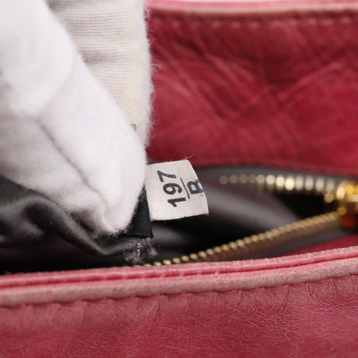 Miu Miu Hand Bag Leather 2way Pink Gold Tone Auth bs37260V