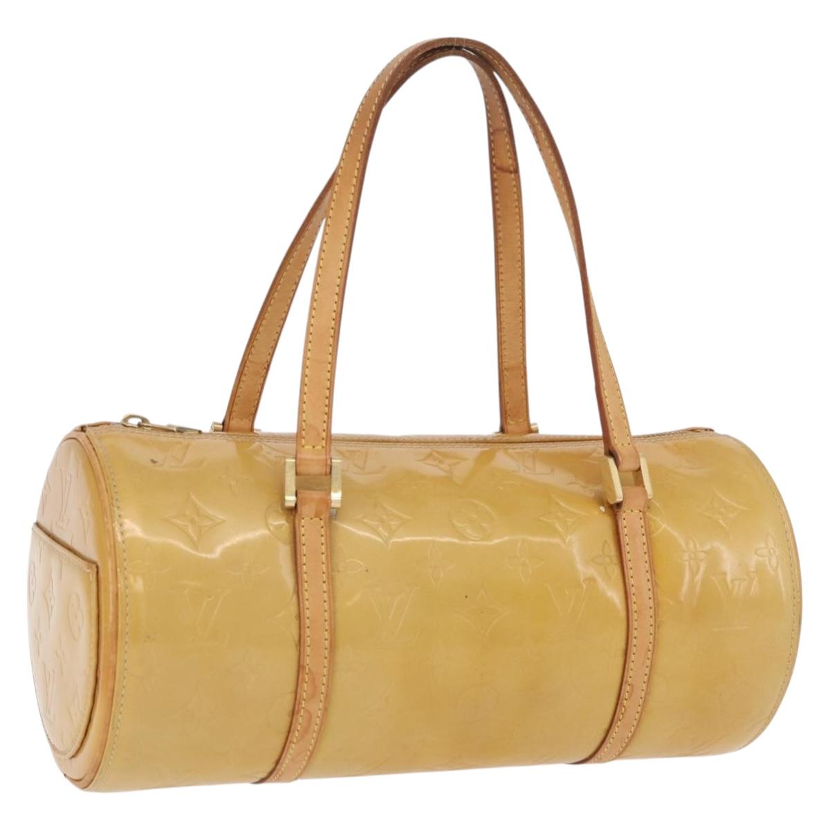 LOUIS VUITTON Monogram Vernis Bedford Hand Bag Beige M91006 LV Auth bs37266