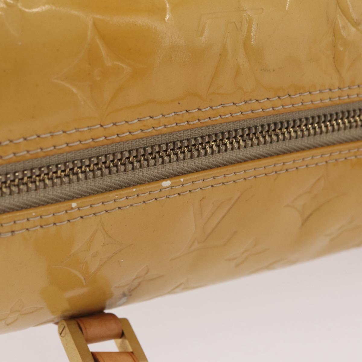 LOUIS VUITTON Monogram Vernis Bedford Hand Bag Beige M91006 LV Auth bs37266