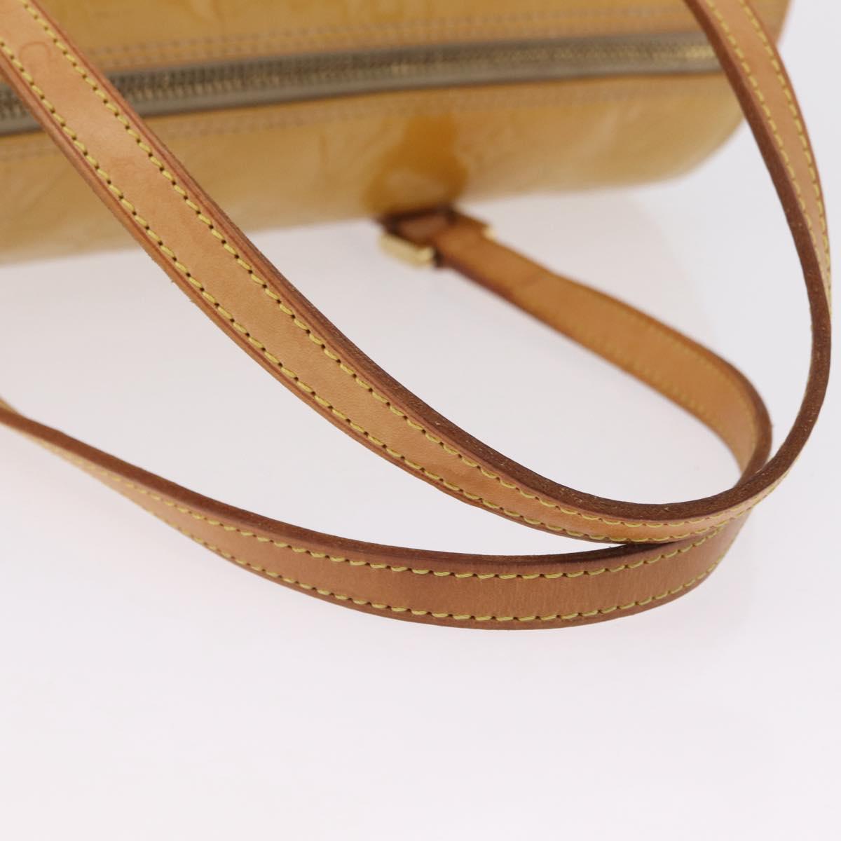 LOUIS VUITTON Monogram Vernis Bedford Hand Bag Beige M91006 LV Auth bs37266