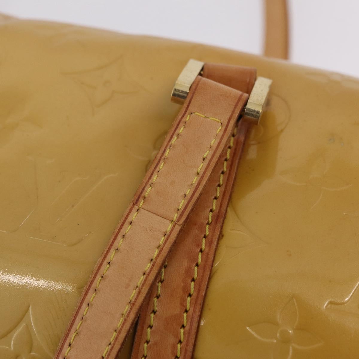 LOUIS VUITTON Monogram Vernis Bedford Hand Bag Beige M91006 LV Auth bs37266