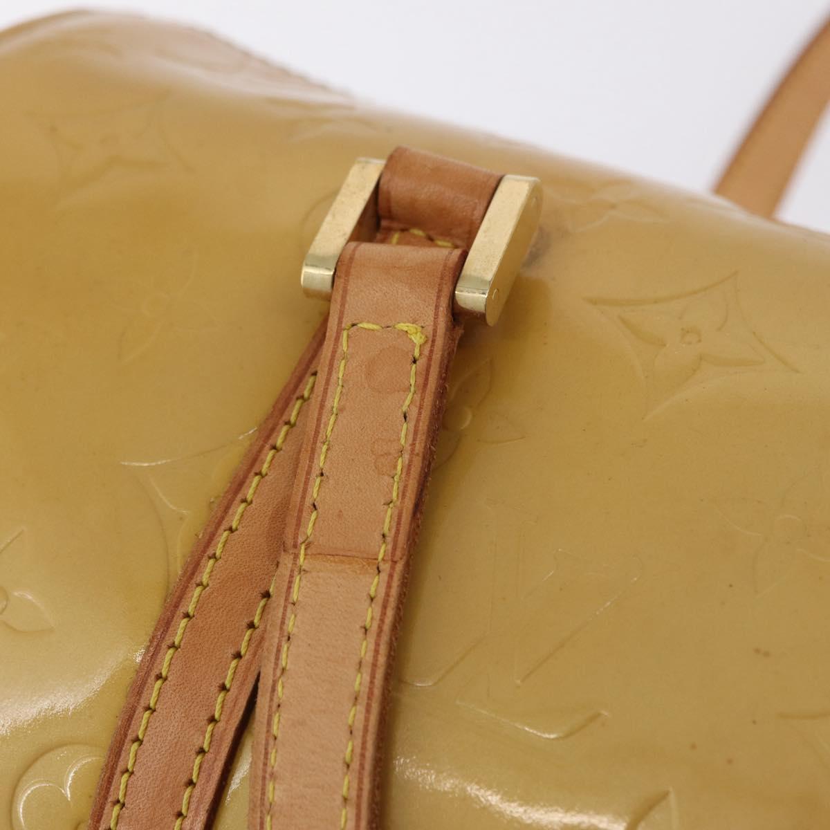 LOUIS VUITTON Monogram Vernis Bedford Hand Bag Beige M91006 LV Auth bs37266