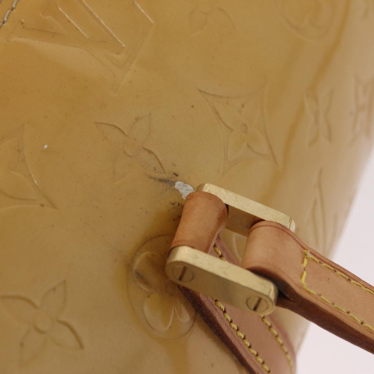 LOUIS VUITTON Monogram Vernis Bedford Hand Bag Beige M91006 LV Auth bs37266
